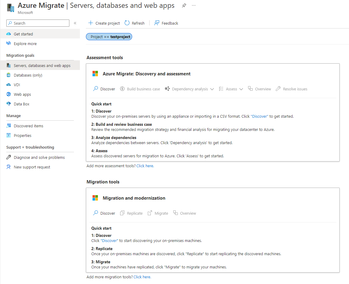 How to delete a Migration Goal when using Azure Migrate